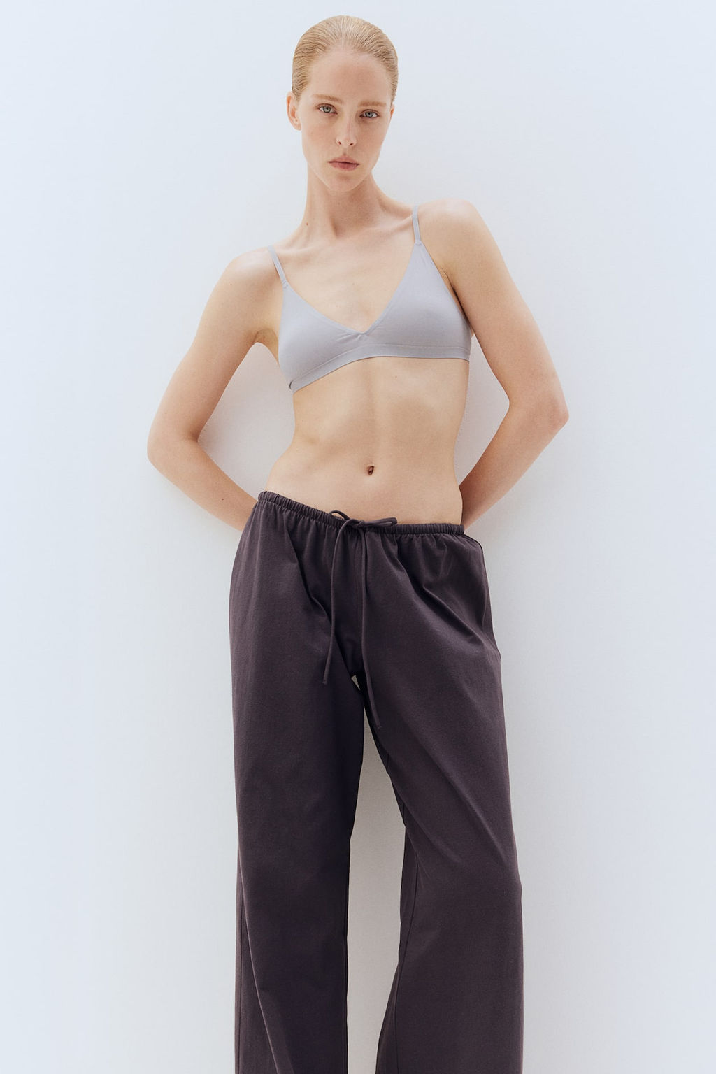 Pantalon amplio de punto