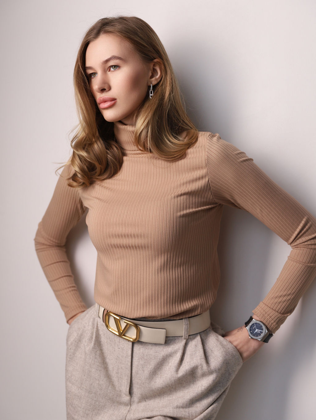 Водолазка женская с горлом КВ200 Песочный от фабрики Спортсоло