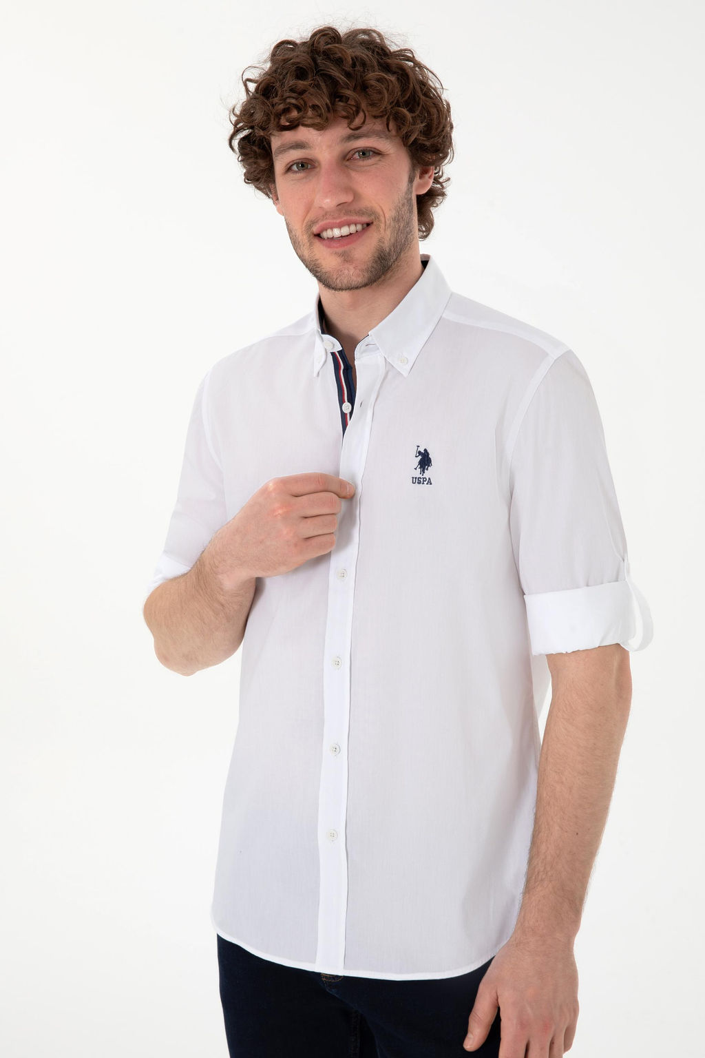 Erkek Beyaz Uzun Kollu G_mlek Sepette S_rpriz _ndirim - U.s. polo assn фото 3