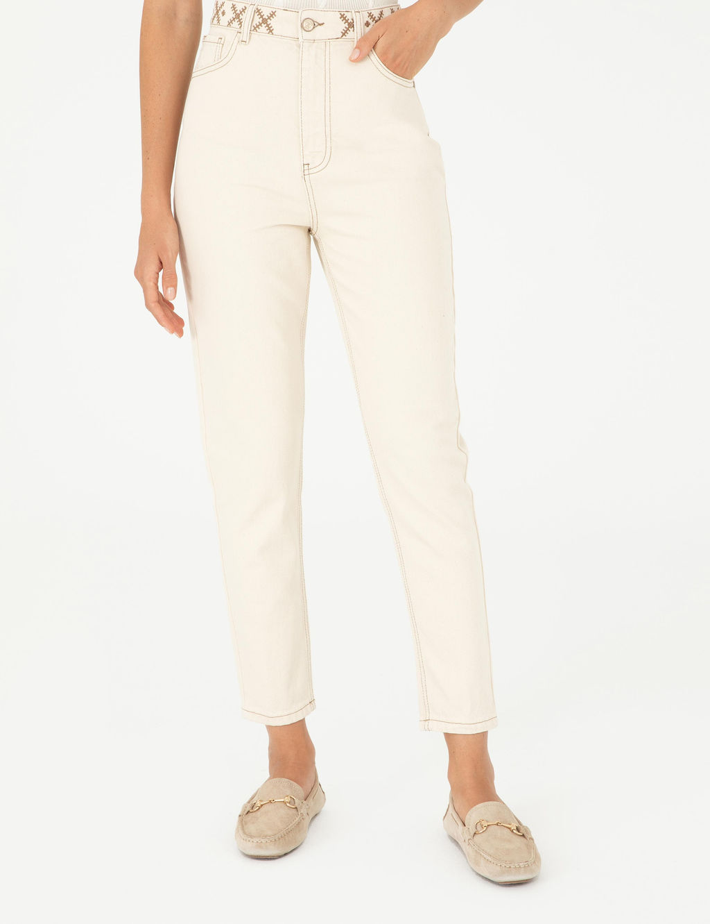 Ekru Jean Pantolon - Pierre cardin фото 2
