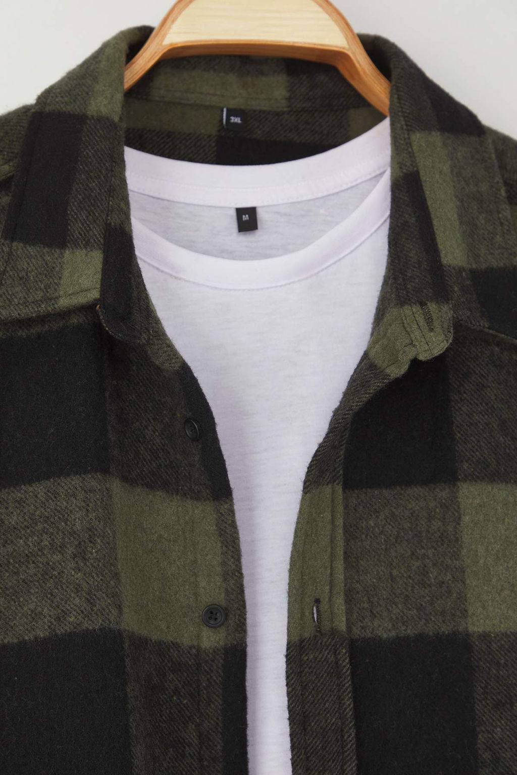 TRENDYOL MAN Buyuk Beden Regular Fit Siyah K?sl?k Kareli Oduncu Gomlek TMNAW25AX00008 - Trendyolmilla фото 2