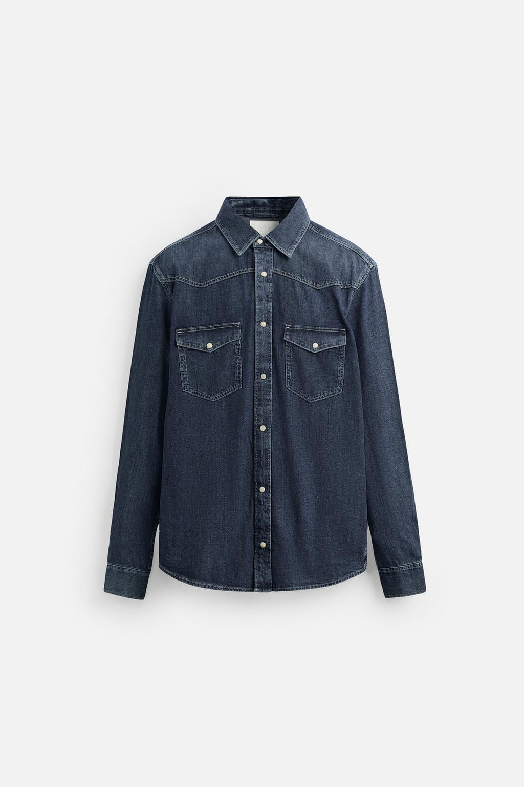 WESTERN DENIM SHIRT WITH POCKETS - Zara фото 7