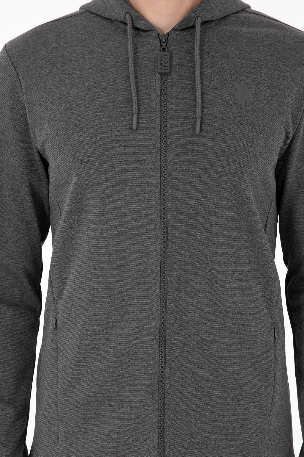 Мужской вязаный кардиган антрацитового меланжа Неожиданная скидка в корзине - U.s. polo assn фото 6