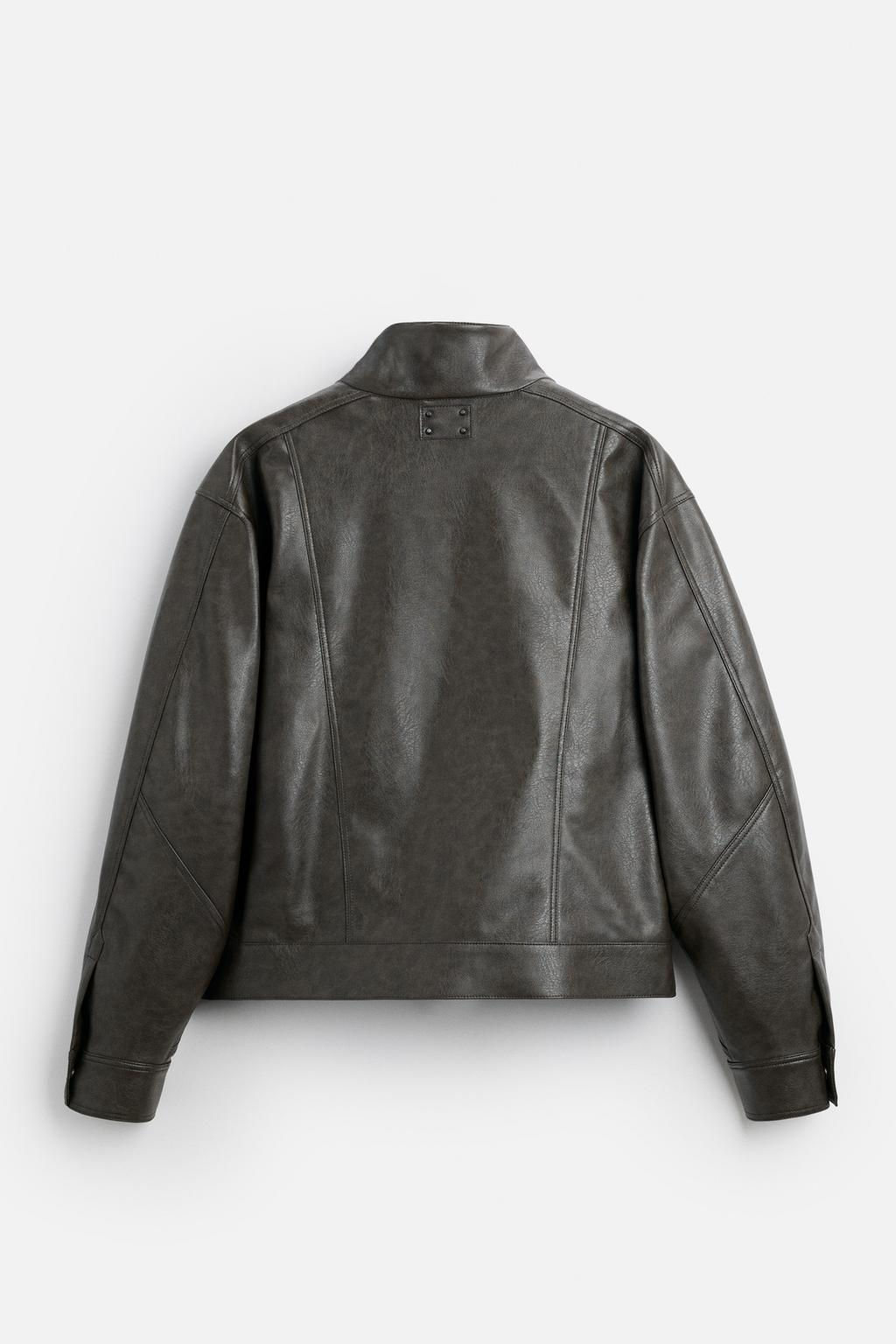 LEATHER EFFECT JACKET - Zara фото 7