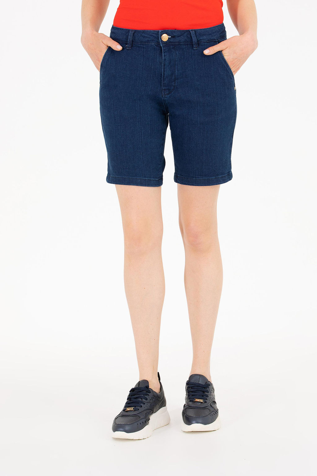 Женские синие джинсовые шорты Неожиданная скидка в корзине - U.s. polo assn фото 9