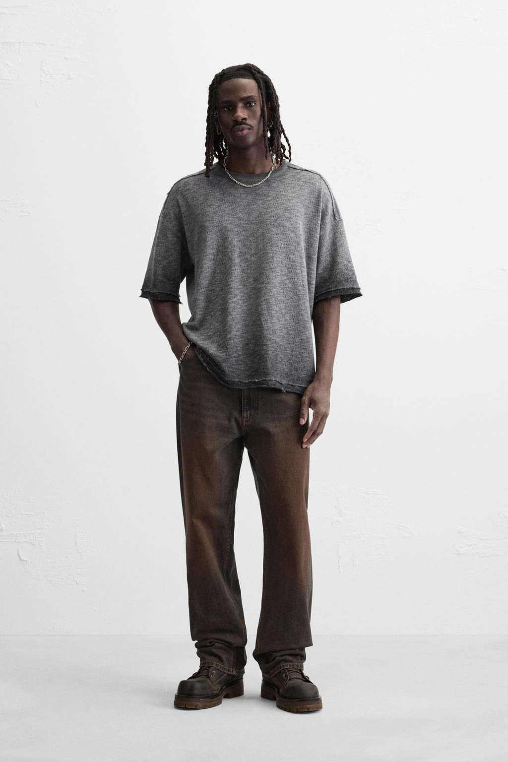 FADED KNIT T-SHIRT - Zara фото 9