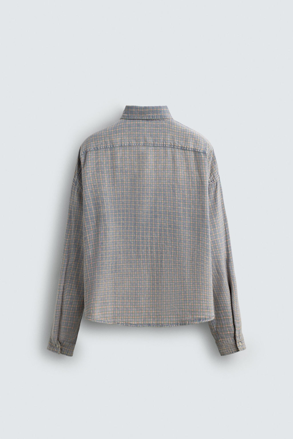 CHECK TEXTURED OVERSHIRT