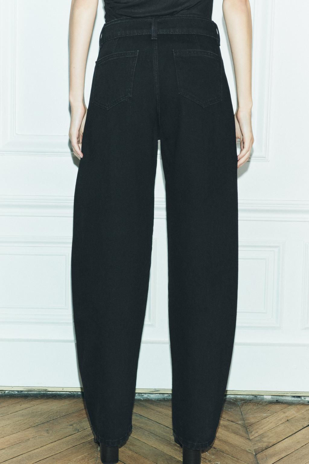 ZW COLLECTION STRAIGHT-LEG MID-RISE JEANS - Zara фото 5