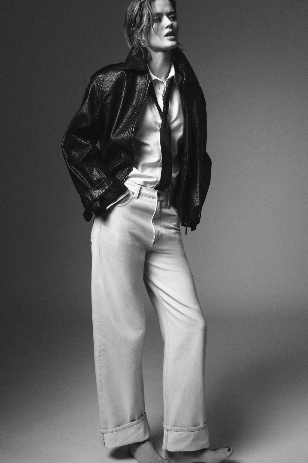 JEANS ZW COLLECTION BAGGY TIRO MEDIO / Azul claro - Zara фото 10