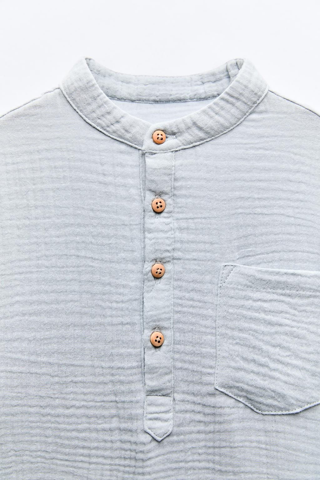 6-14 YEARS/ TEXTURED HENLEY PYJAMAS - Zara фото 7