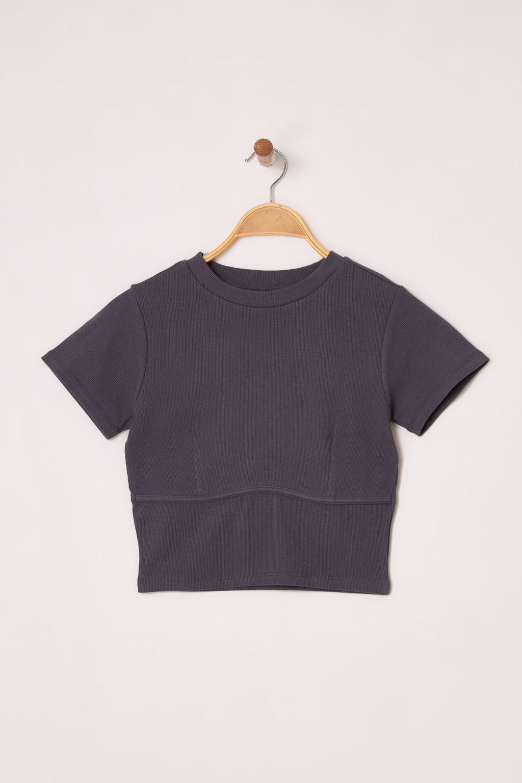 Trendyolmilla Beyaz Biye Detayl? Bisiklet Yaka Crop Fitilli Esnek Orme Bluz TWOAW21BZ0638  фото 5