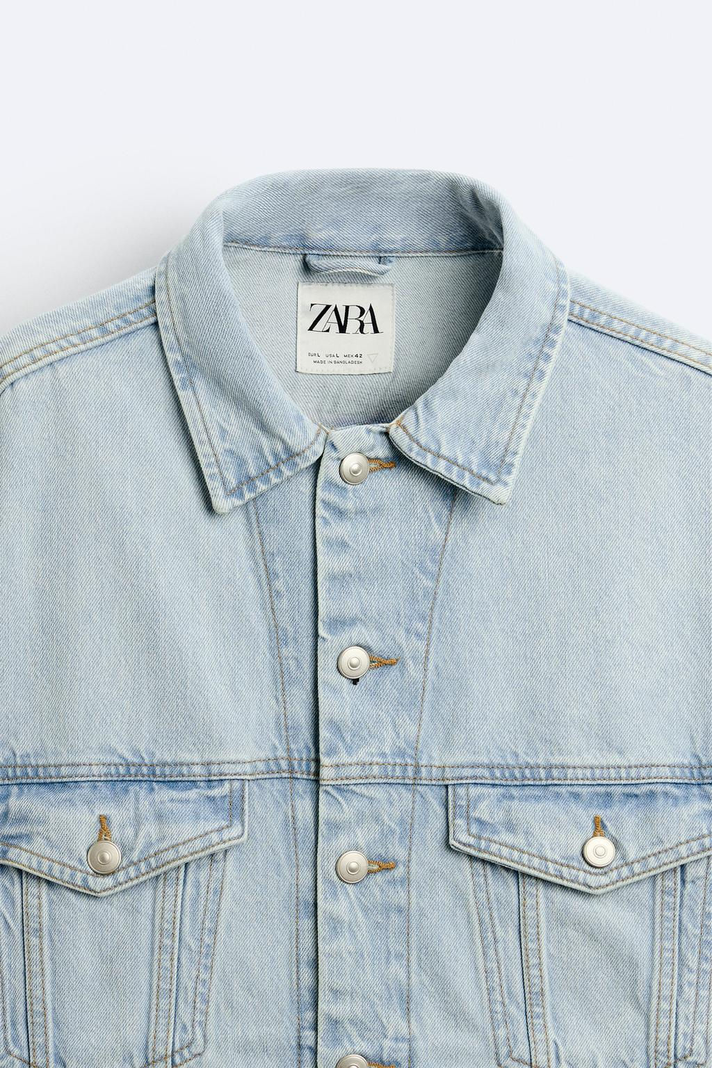 CROPPED FIT DENIM JACKET - Zara фото 9