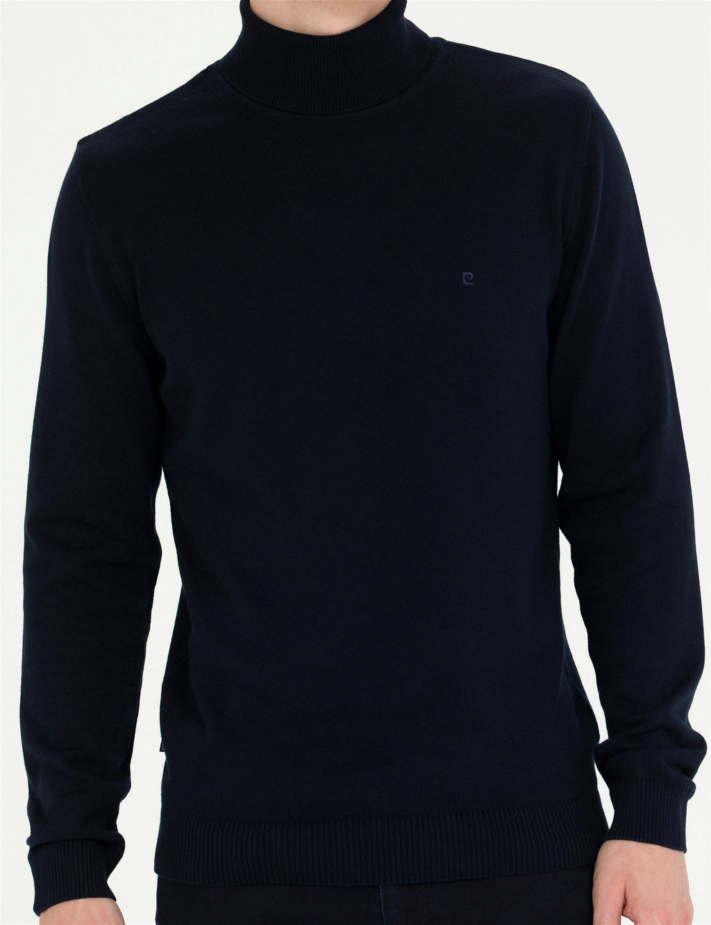 Lacivert Slim Fit Bal_k__ Yaka Basic Triko Kazak - Pierre cardin фото 6
