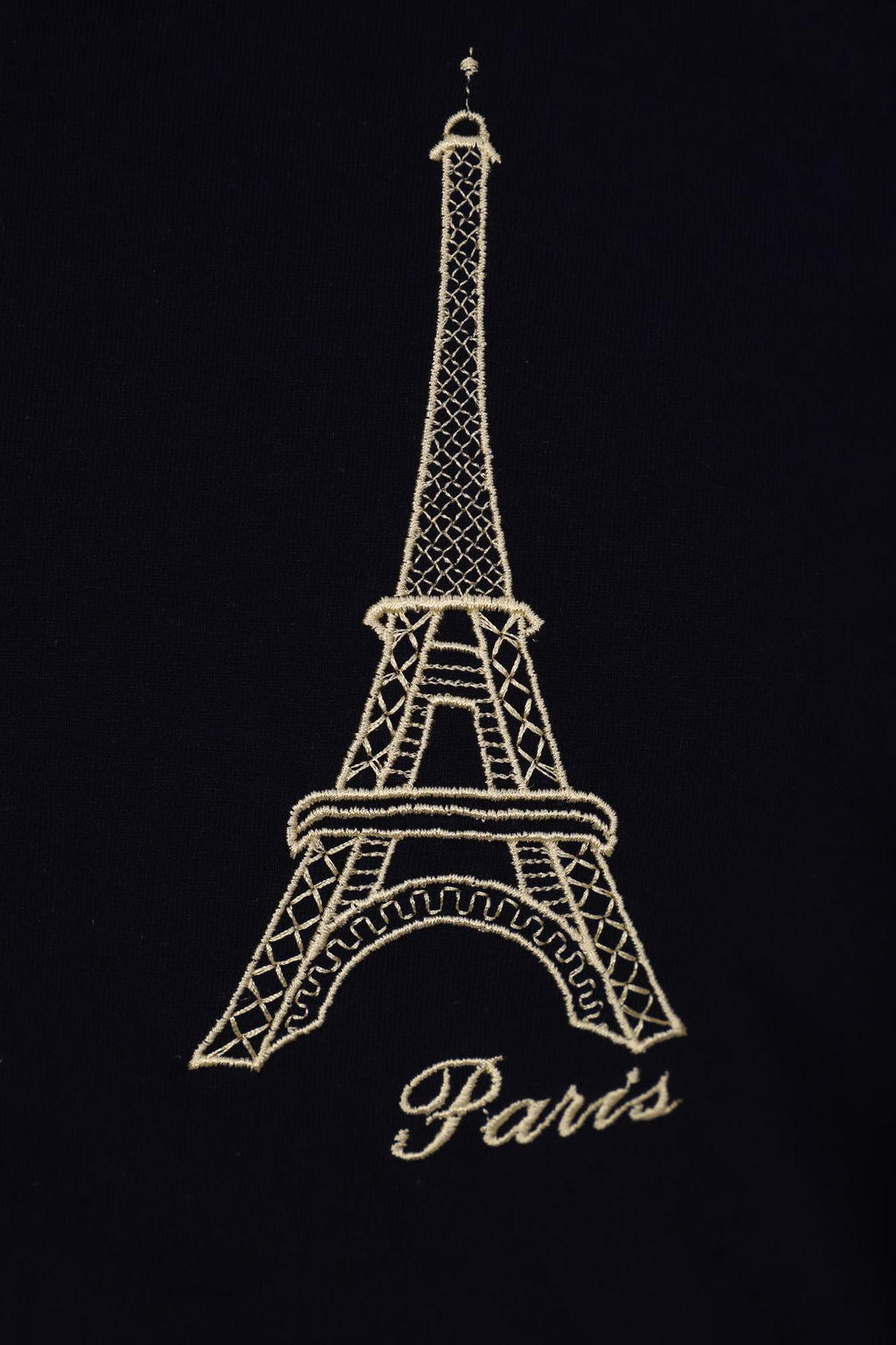 Футболка женская, с вышивкой, модель 157, трикотаж (Эйфелева башня, синий ) - Ивановотекстиль фото 4