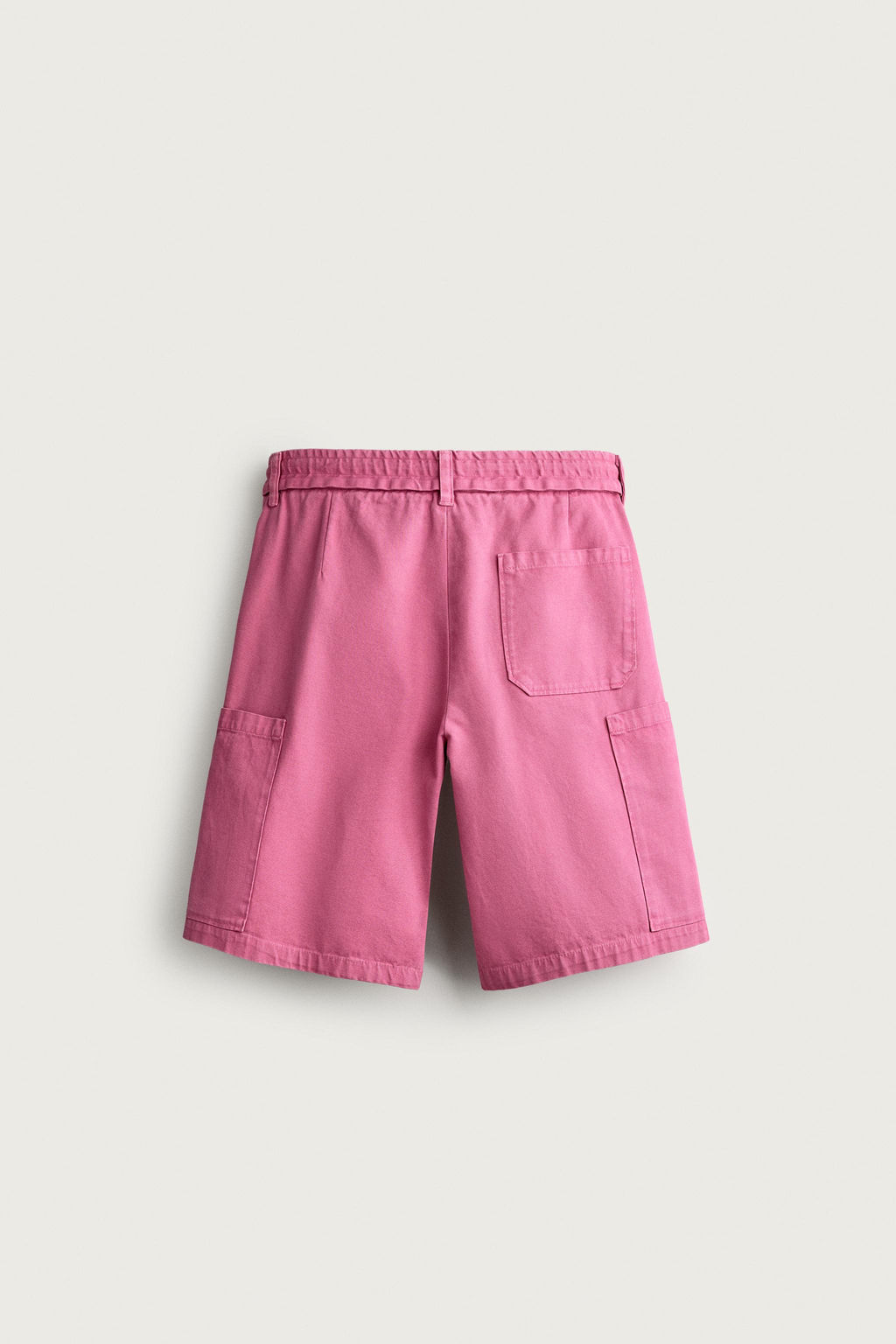 BERMUDA CARGO LAVADA RELAXED FIT / Magenta - Zara фото 8