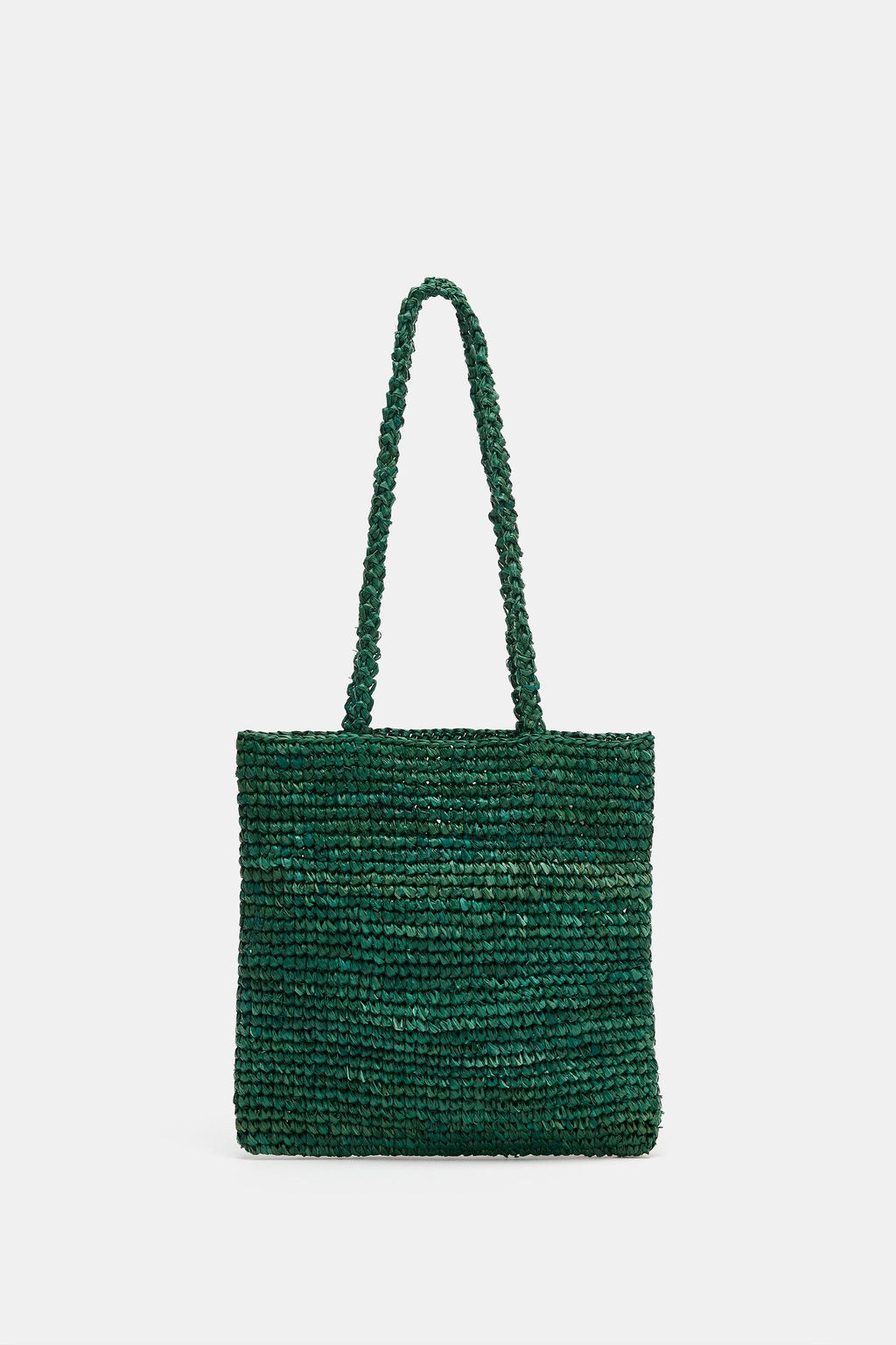 BOLSO MINI SHOPPER RAFIA / Verde - Zara фото 4
