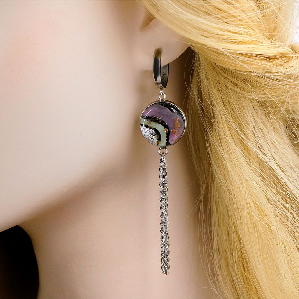 Серьги из муранского стекла FRESHNESS LS3314 - Vloes фото 3