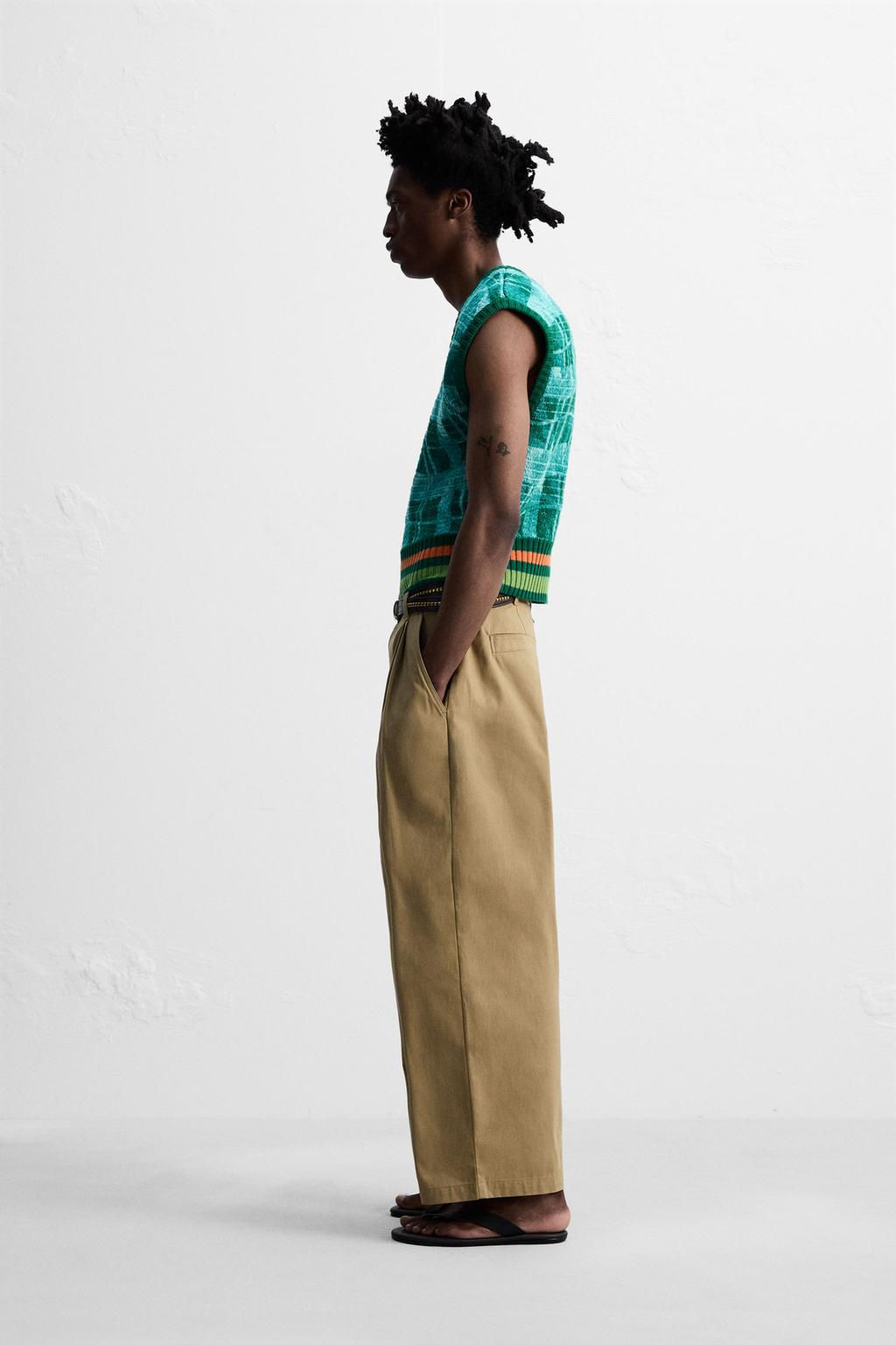 PLEATED WIDE-LEG TROUSERS - Zara фото 5