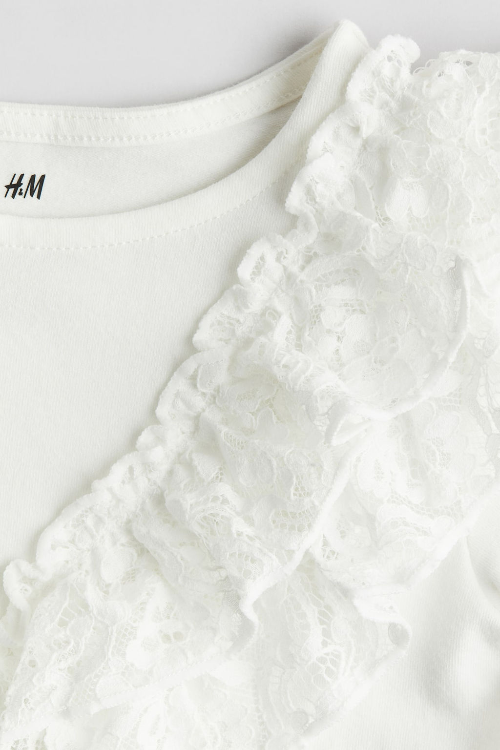 Camiseta de algodon con volantes - H&m фото 2