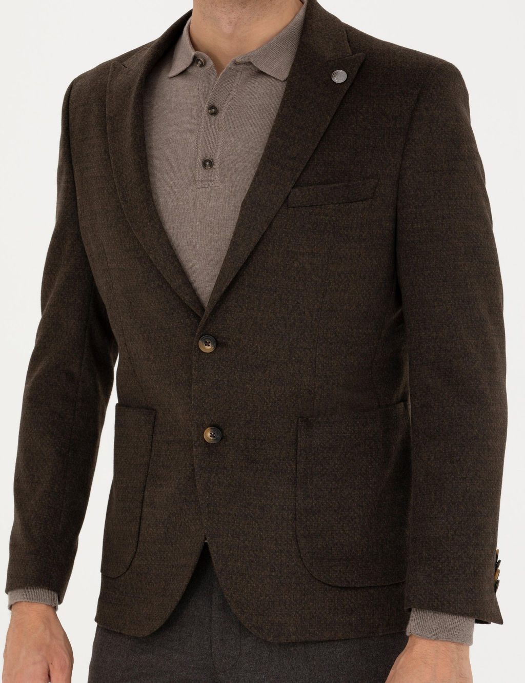 Kahverengi Ekstra Slim Fit Ceket
