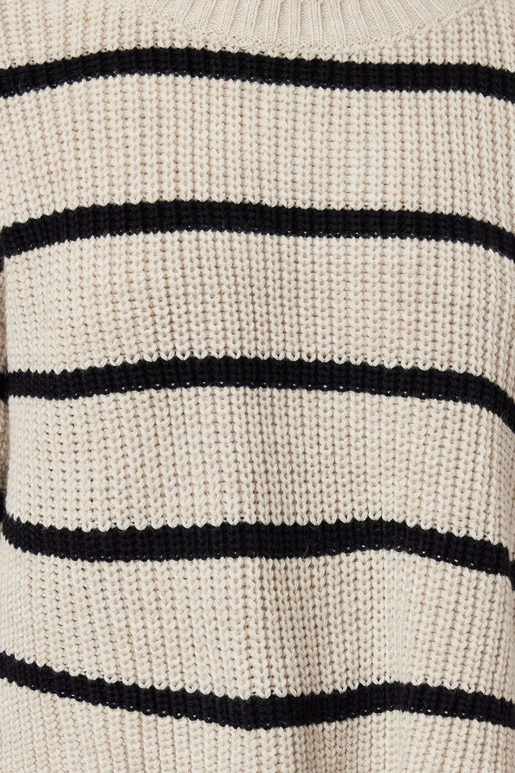 Krem Crop Genis Kal?p Basic Cizgili Triko Kazak TWOAW23KZ00390