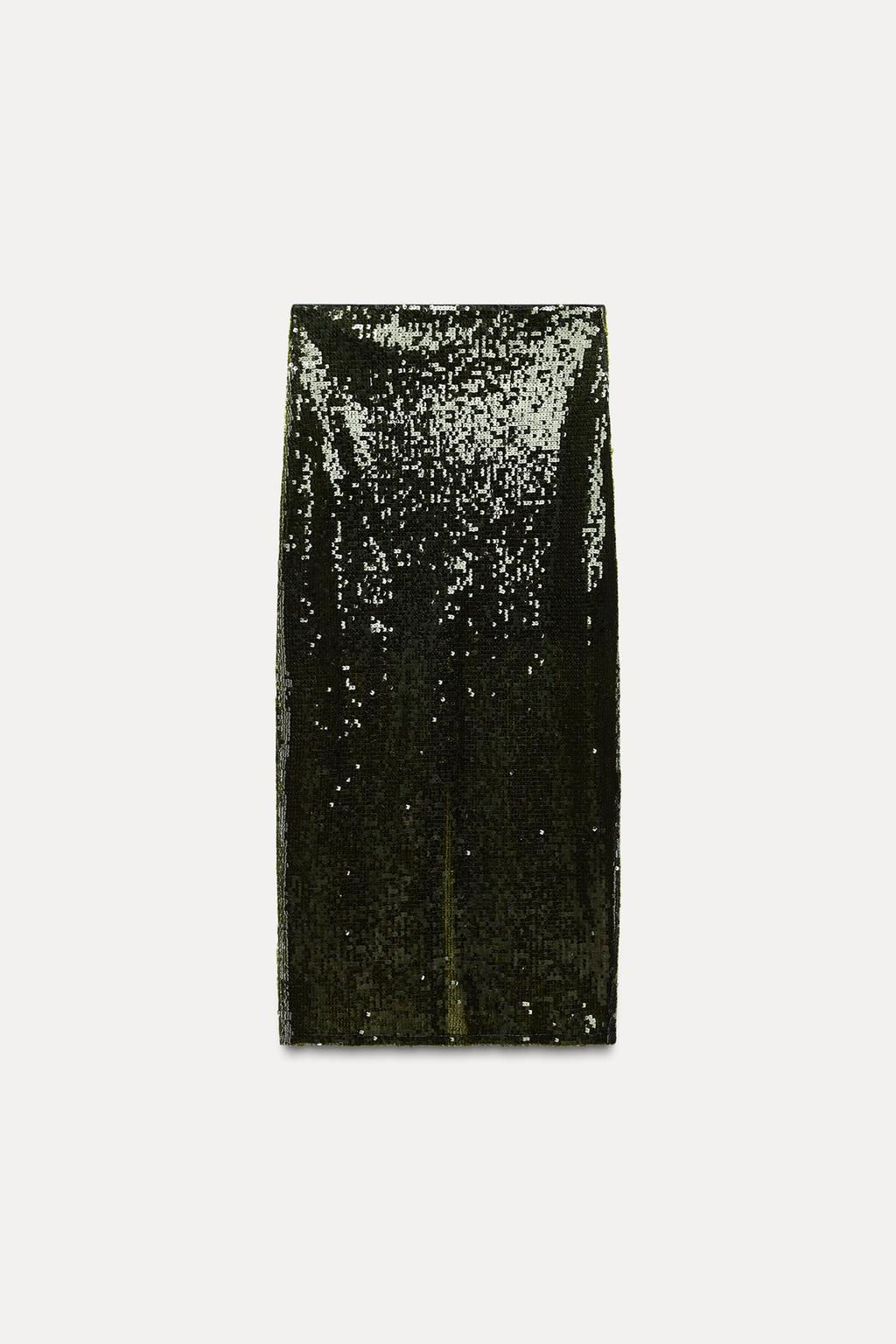 SEQUINNED MIDI SKIRT - Zara фото 5
