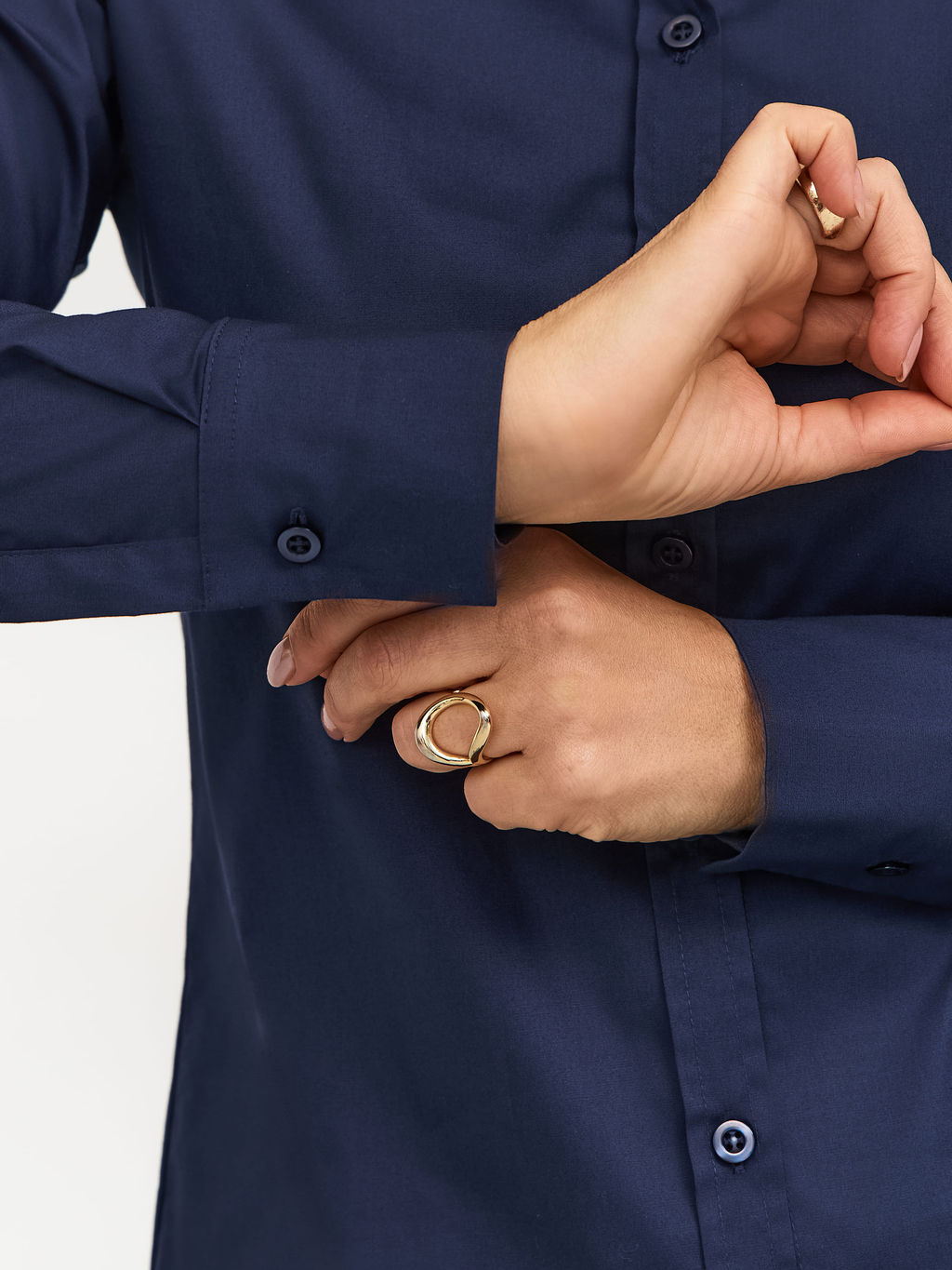 Блузка женская дл. рук. T-lab TL-B-002V-синий.стрейч  фото 7