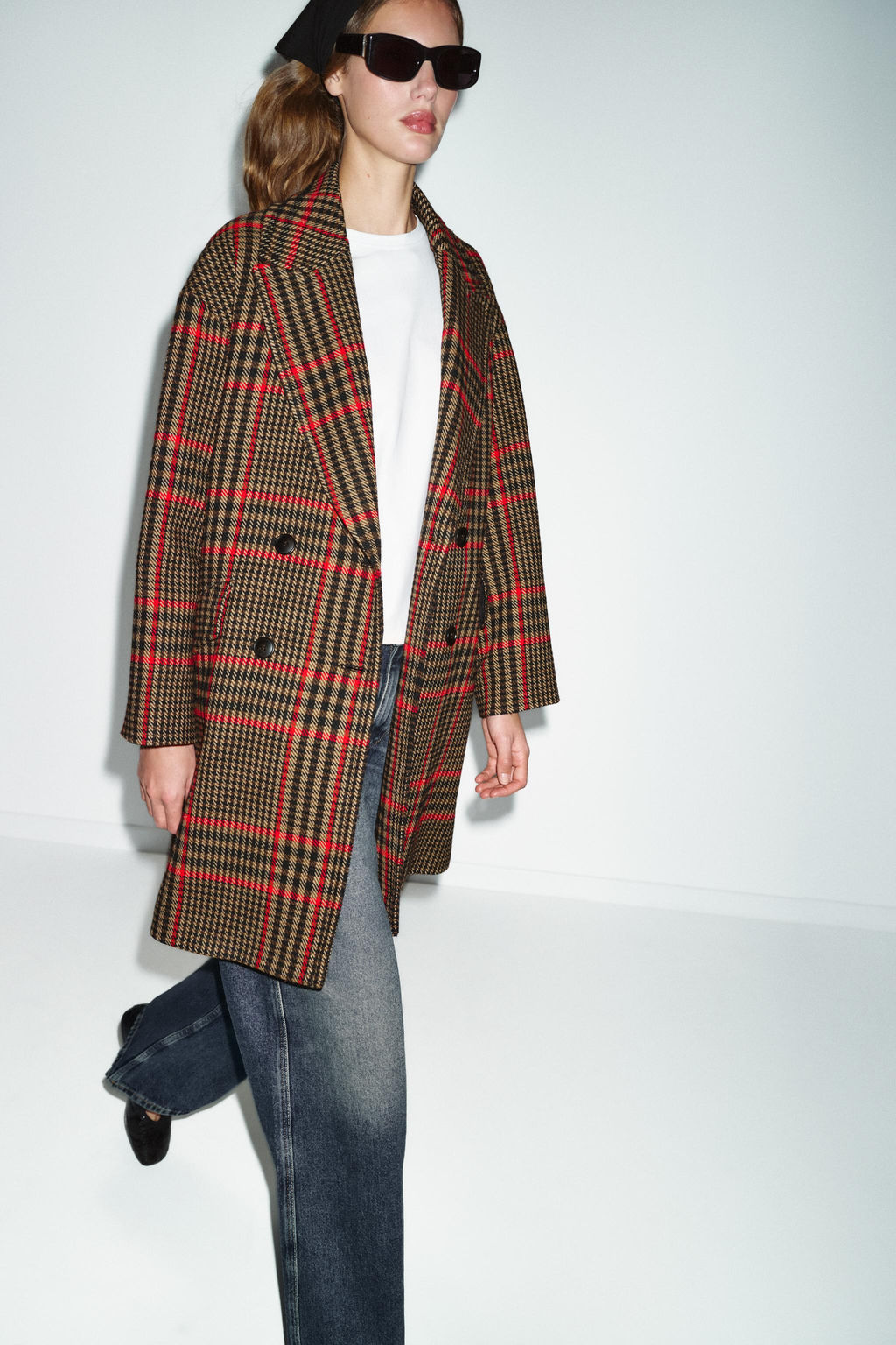 OVERSIZE CHECK COAT - Zara фото 12