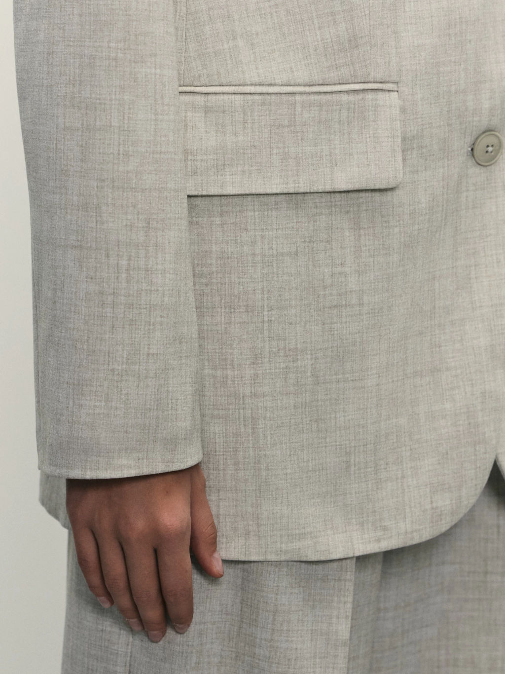 Однобортный жакет из смесовой вискозы / Zarina  фото 7