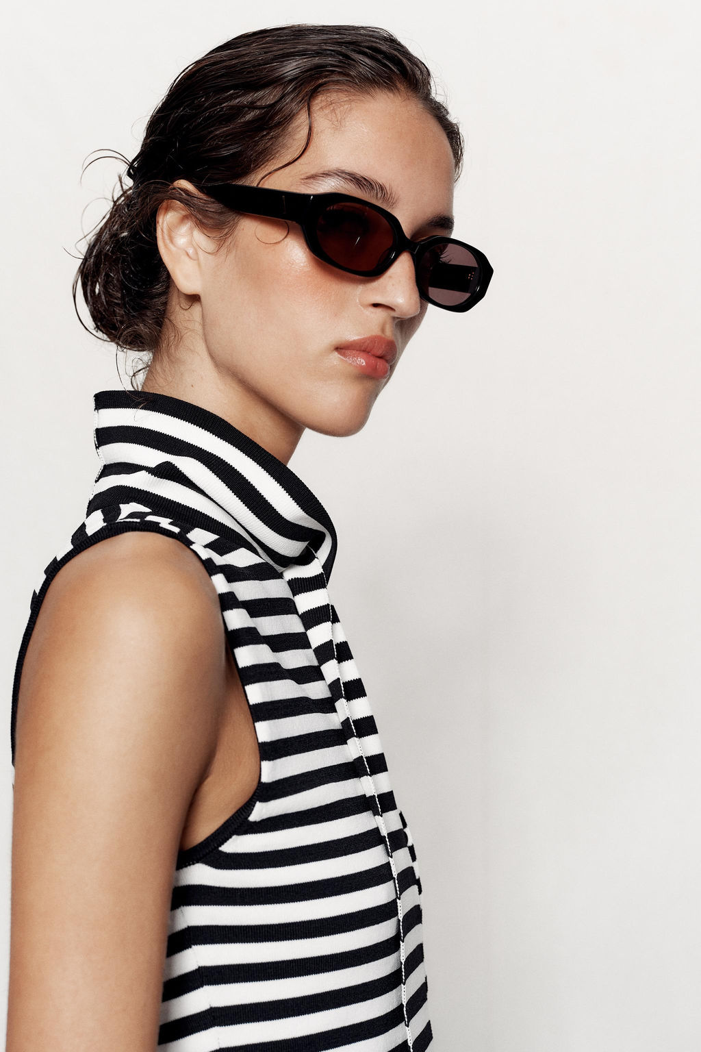 TOP PUNTO RAYAS LAZO / Blanco / Negro - Zara фото 4