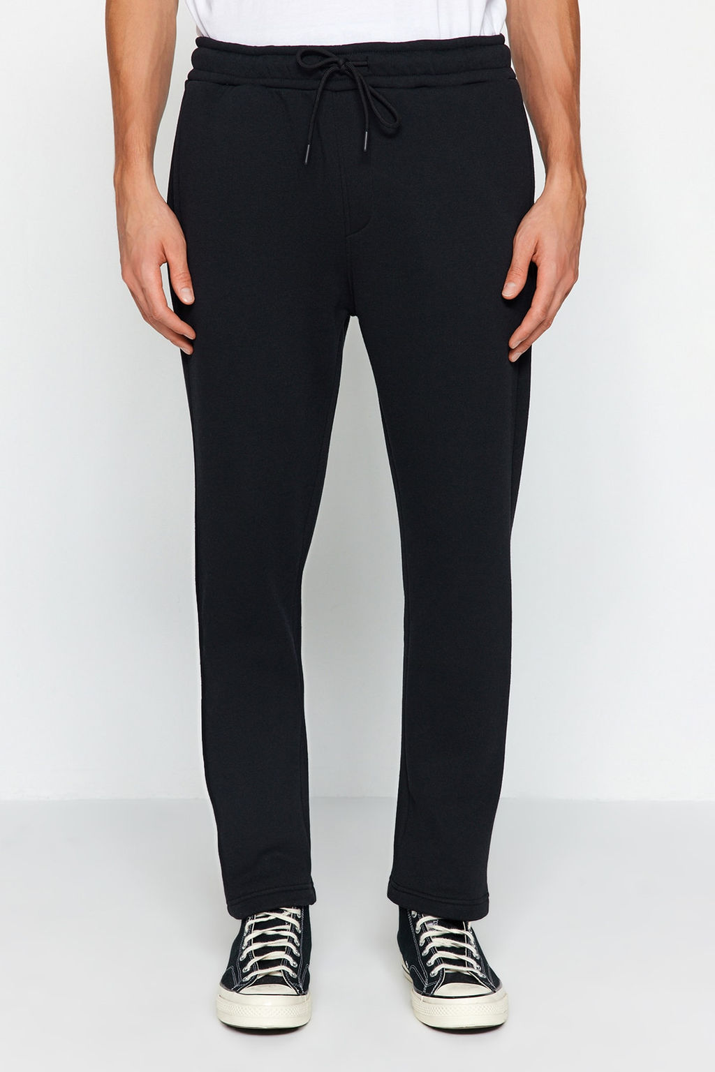 Siyah Regular/Normal Kesim Pamuklu Ac?k Paca Esofman Alt? TMNAW24EA00011