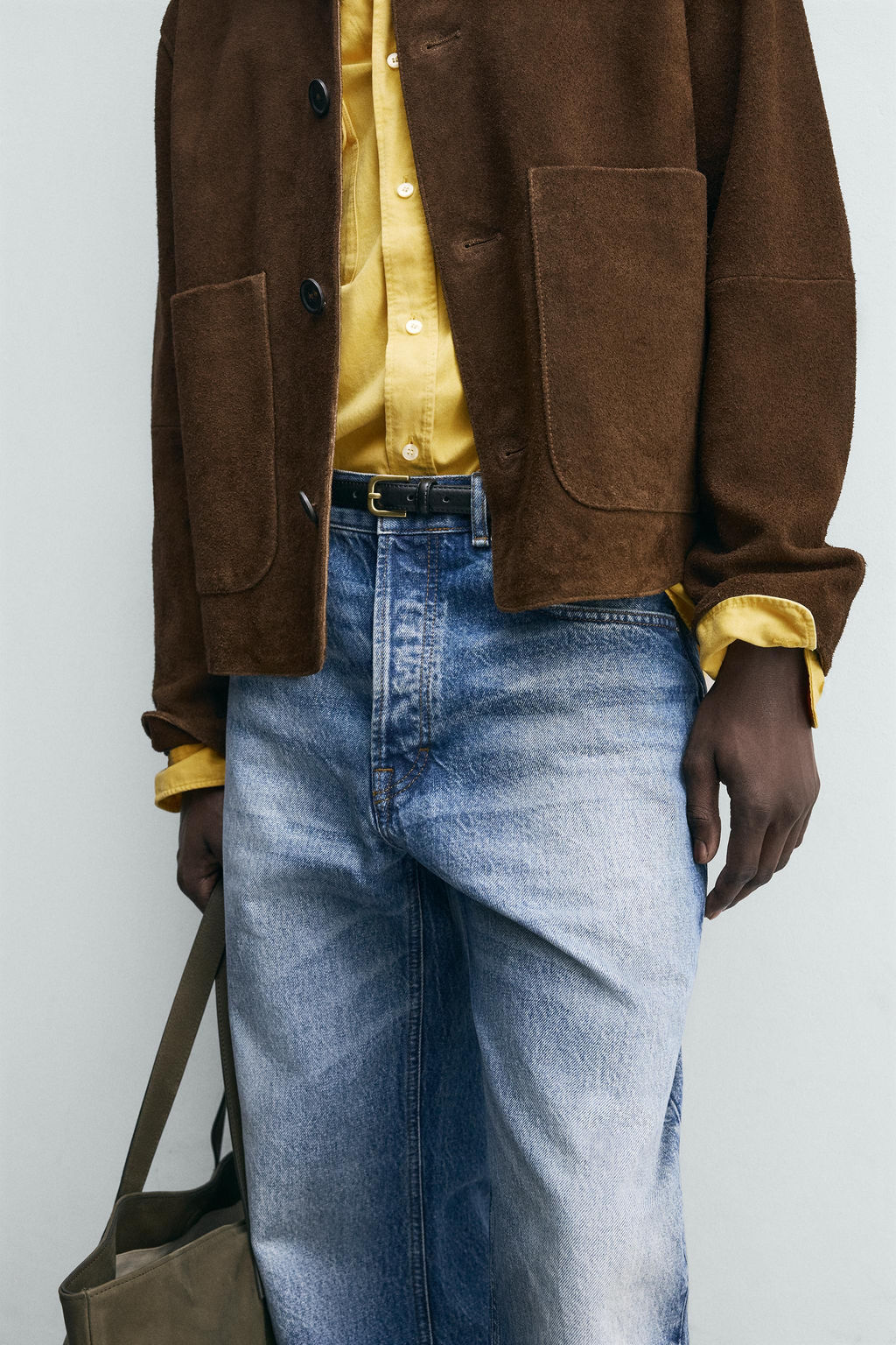 LEATHER SUEDE JACKET - Zara фото 14