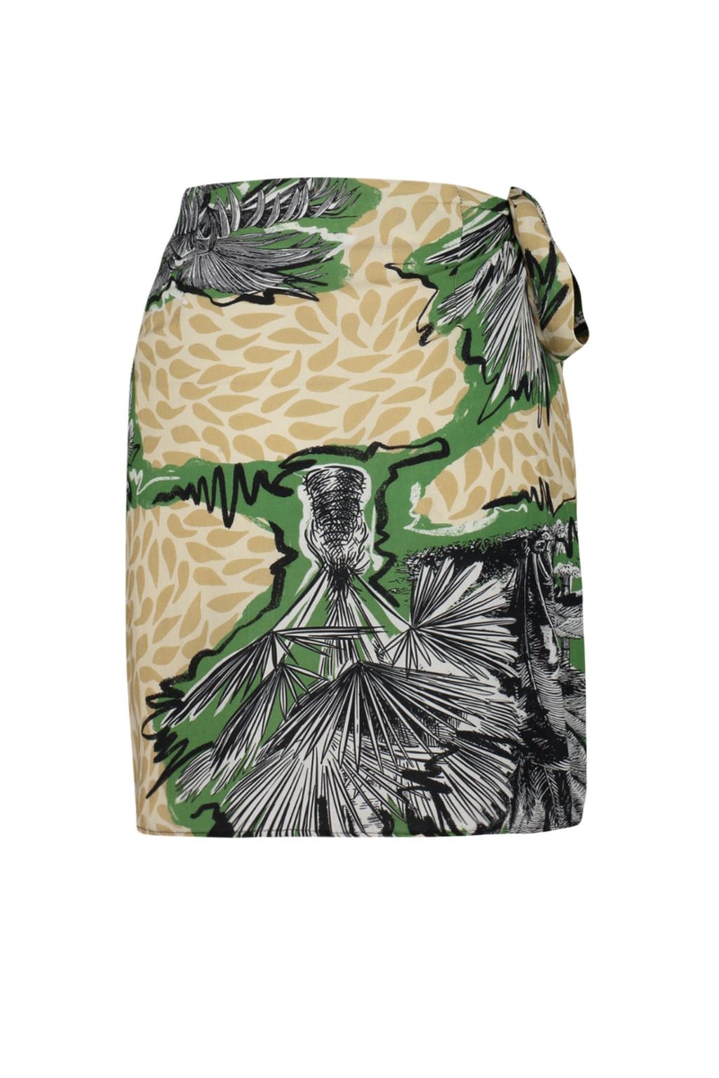 TRENDYOLMILLA Tropikal Desenli Mini Dokuma Baglamal? Plaj Etegi TBESS23ET00022 фото 8