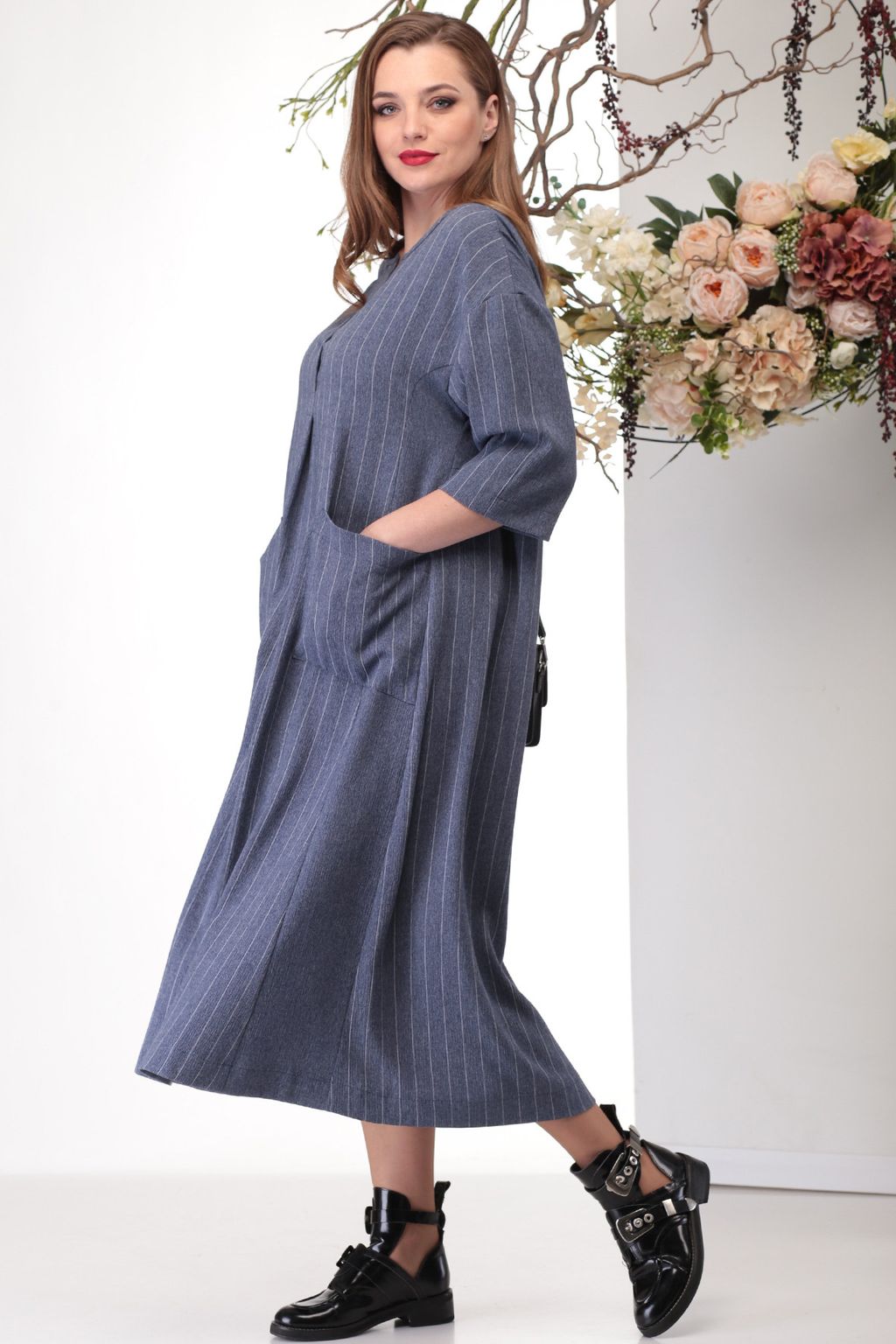 Платье стильное на полную фигуру - Almond фото 2