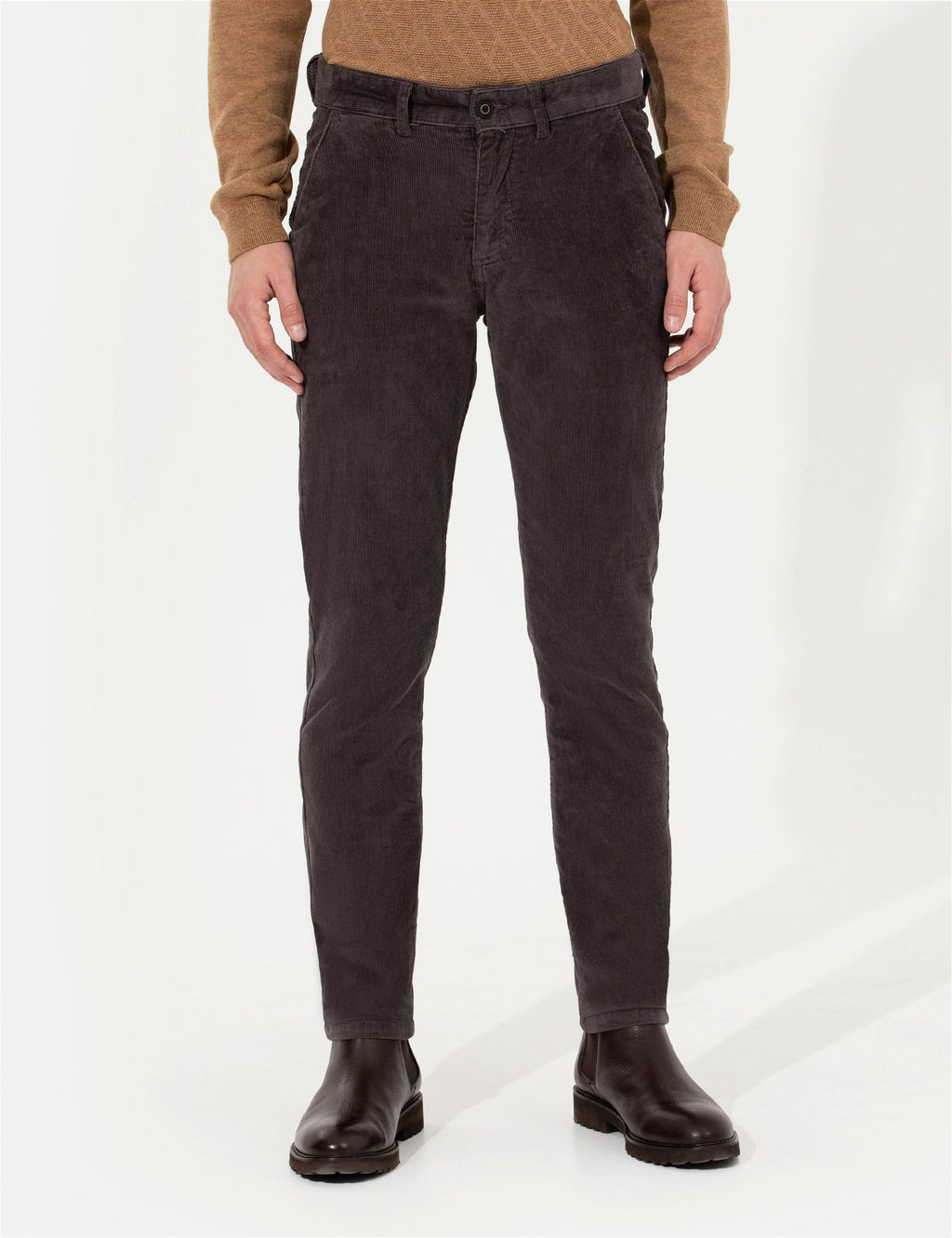 Koyu Gri Slim Fit Kanvas Pantolon - Pierre cardin фото 2
