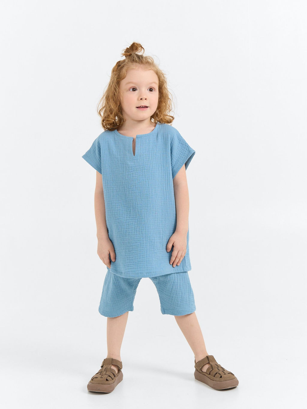 Шорты муслиновые Деним - Bungly фото 3