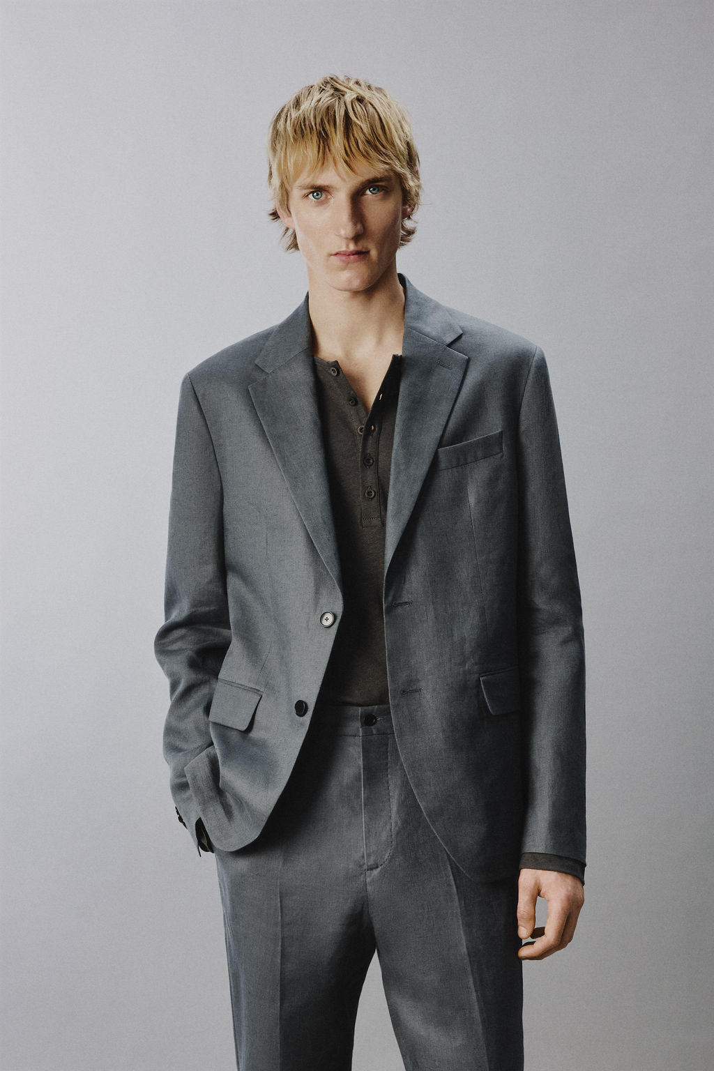 100% LINEN SUIT BLAZER - Zara фото 11