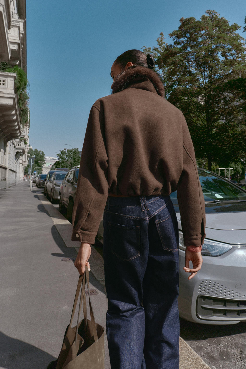 SOFT BOMBER JACKET WITH FAUX FUR COLLAR - Zara фото 3