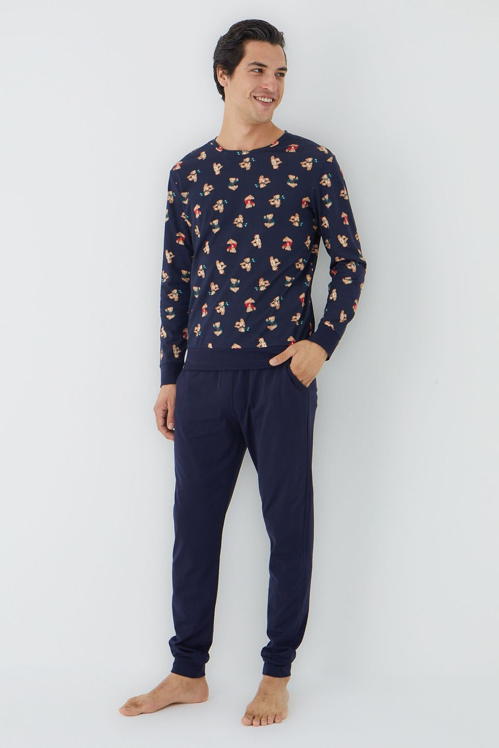 TRENDYOL MAN Cok Renkli Regular fIT Orme Pijama Tak?m? TMNAW25PT00072 - Trendyolmilla фото 2