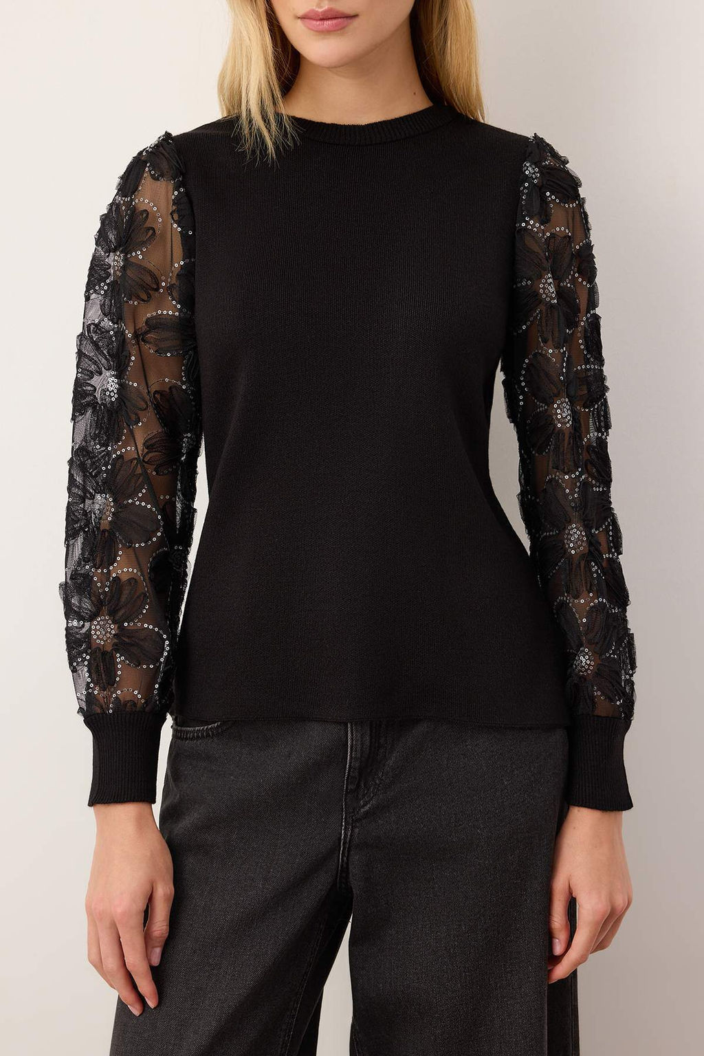 Ekru Tul Garnili Kol Detayl? Triko Kazak TWOAW26KZ00164 - Trendyolmilla фото 7