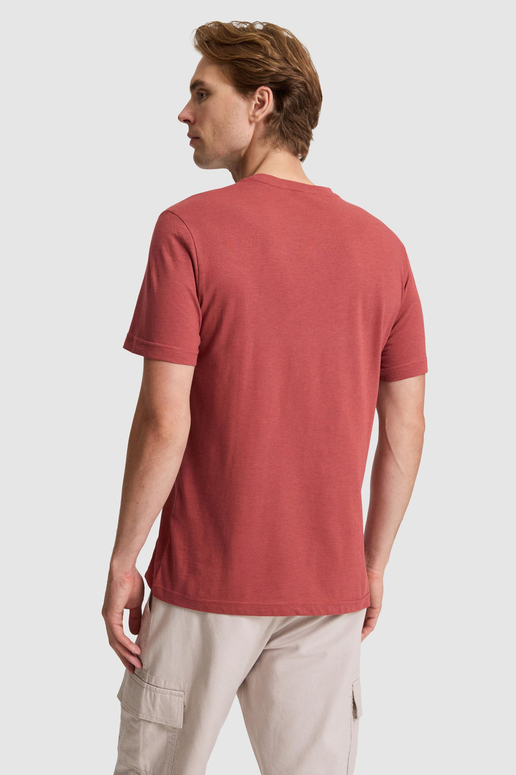 Erkek Vi_ne Regular Fit Bisiklet Yaka Ti__rt