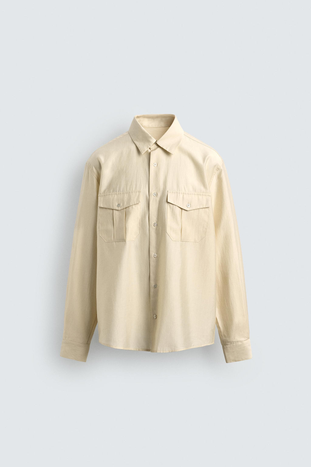 CAMISA FLUIDA BOLSILLOS / Crudo - Zara фото 6