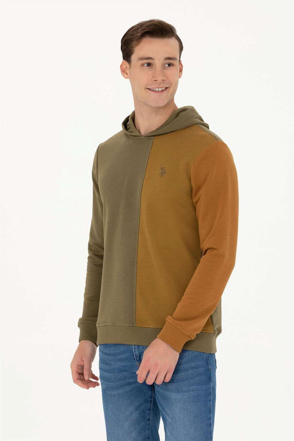 U. S. Polo Assn Мужской свитшот цвета хаки - U.s. polo assn фото 3