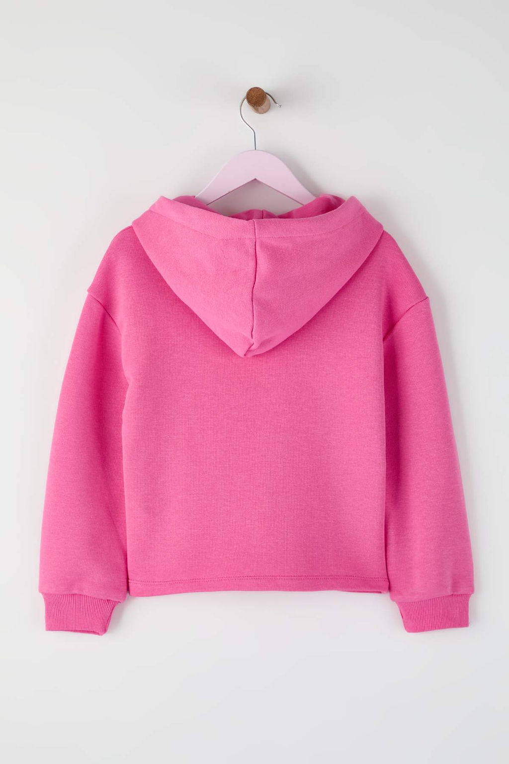 Pembe Payetli Bask?l? K?z Cocuk Orme Sweatshirt TKDAW26SW00052 - Trendyolmilla фото 4