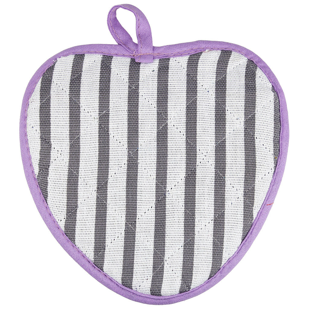 Прихватка с запахом 20х20см Лайн-3, форма Клубника, рогожка 171г/м2, хлопок 100%, наполнитель - ватин 280г/м2, на пластмассовом подвесе, Домашняя мода (Россия)  фото 3