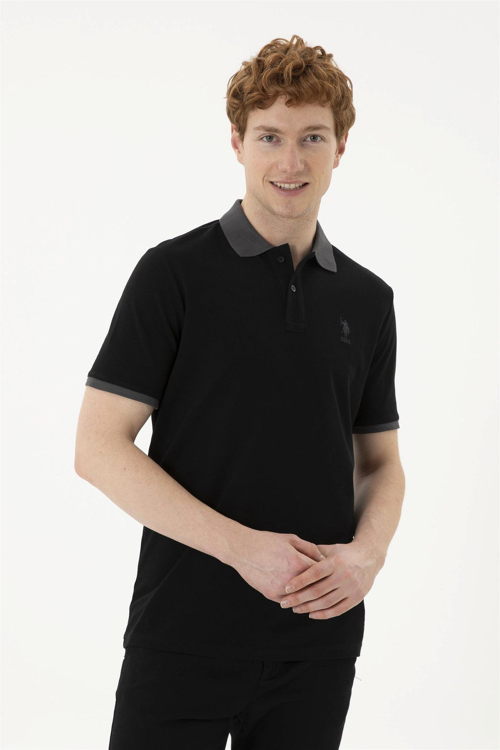 Мужская черная базовая футболка - U.s. polo assn фото 3