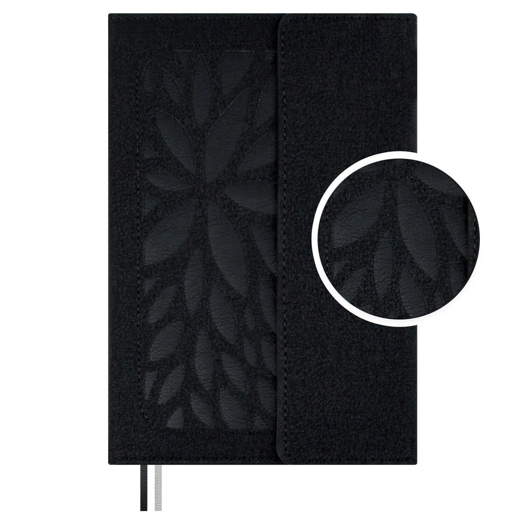 Ежедневник недатированный ESCALADA, А5, 160 л., арт. 70602/ 15 НАППА ЧЁРНЫЙ