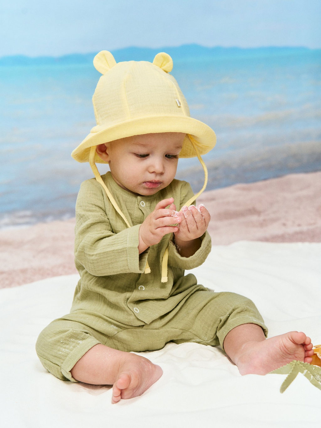 Ромпер муслиновый Шалфей 0+ - Bungly фото 2