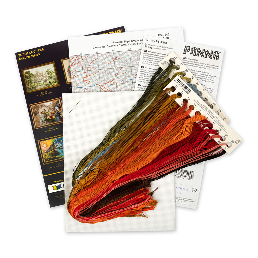 Набор для вышивания PANNA Золотая серия PS-7240 Япония. Гора Фудзияма 40 х 26.5 см