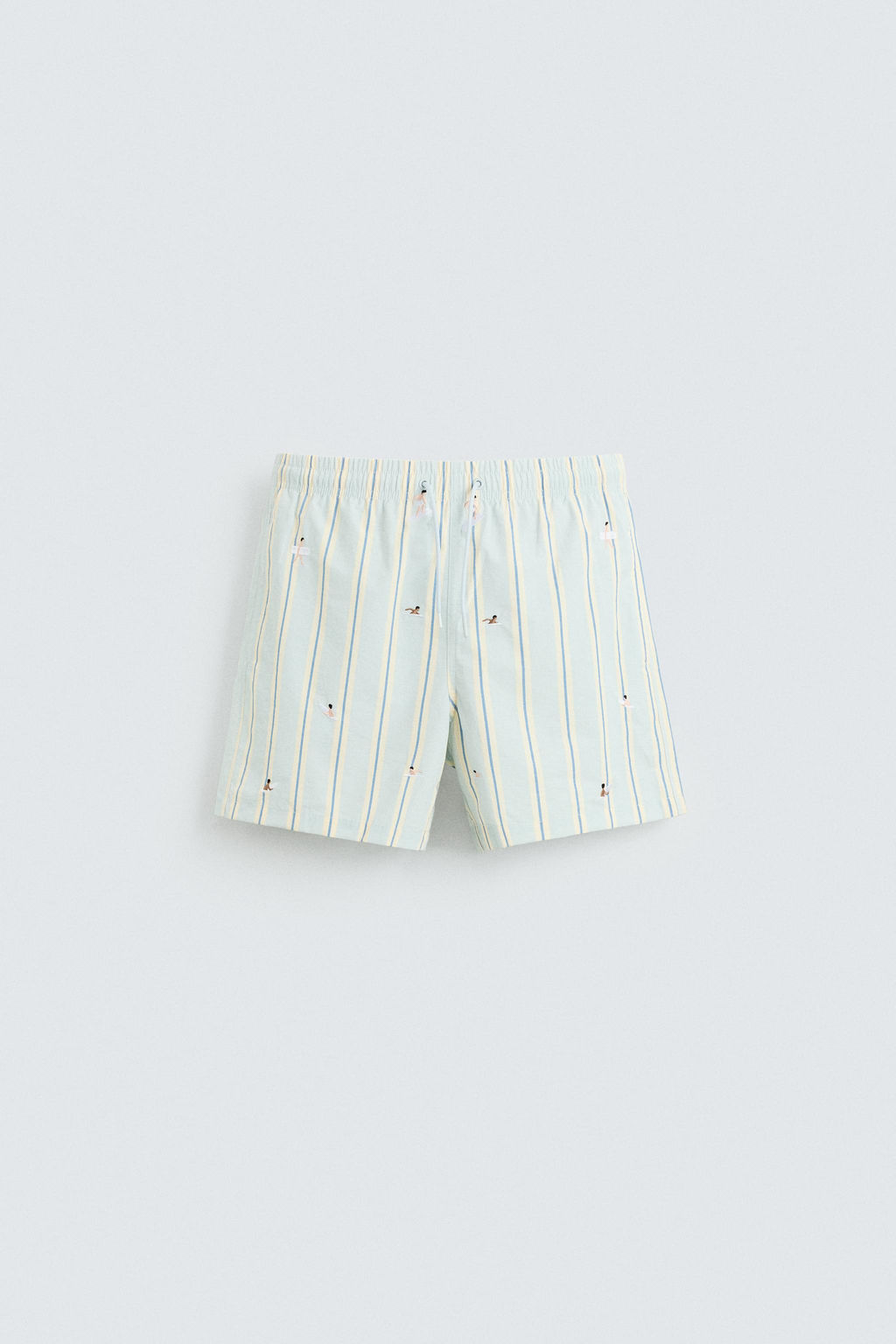EMBROIDERED MID-LENGTH SWIMMING TRUNKS - Zara фото 6